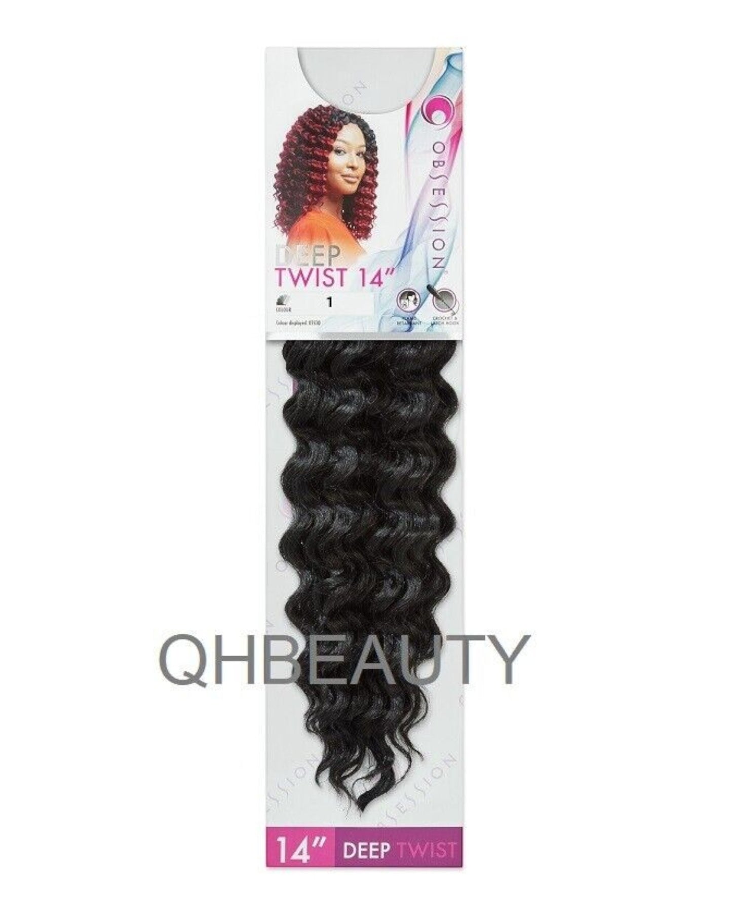 Obsession Synthetic Curly Crochet Braid Hair Extension - Deep Twist 14 inch