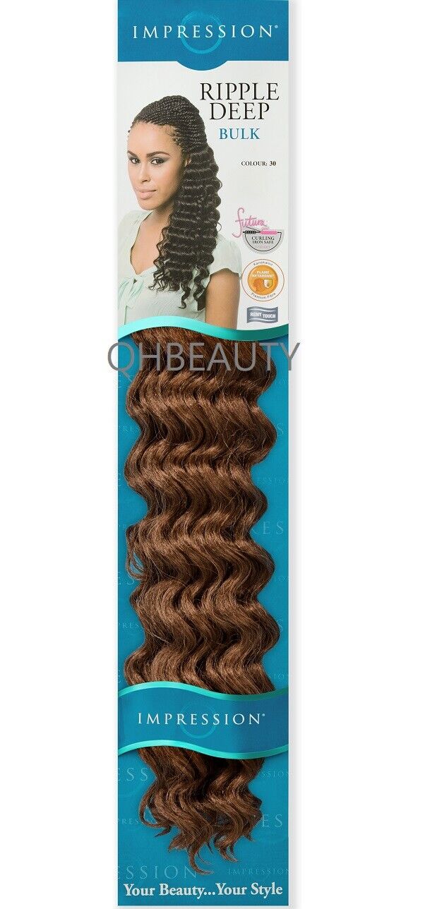 IMPRESSION SYNTHETIC HAIR EXTENSION CROCHET CURLY BRAID - RIPPLE DEEP 20 INCH