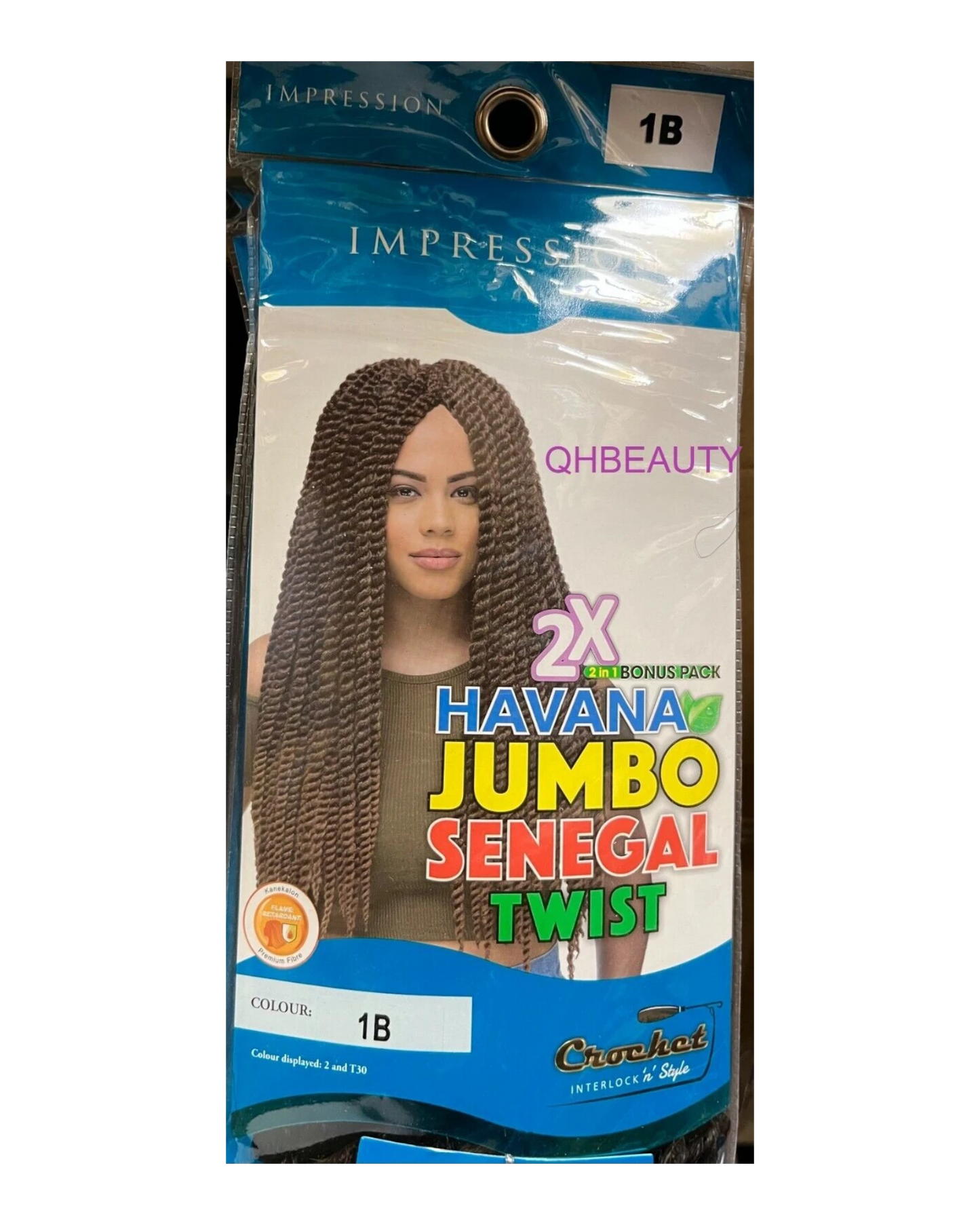 IMPRESSION CROCHET BULK HAIR EXTENSION BRAID -  2 X HAVANA JUMBO SENEGAL TWIST