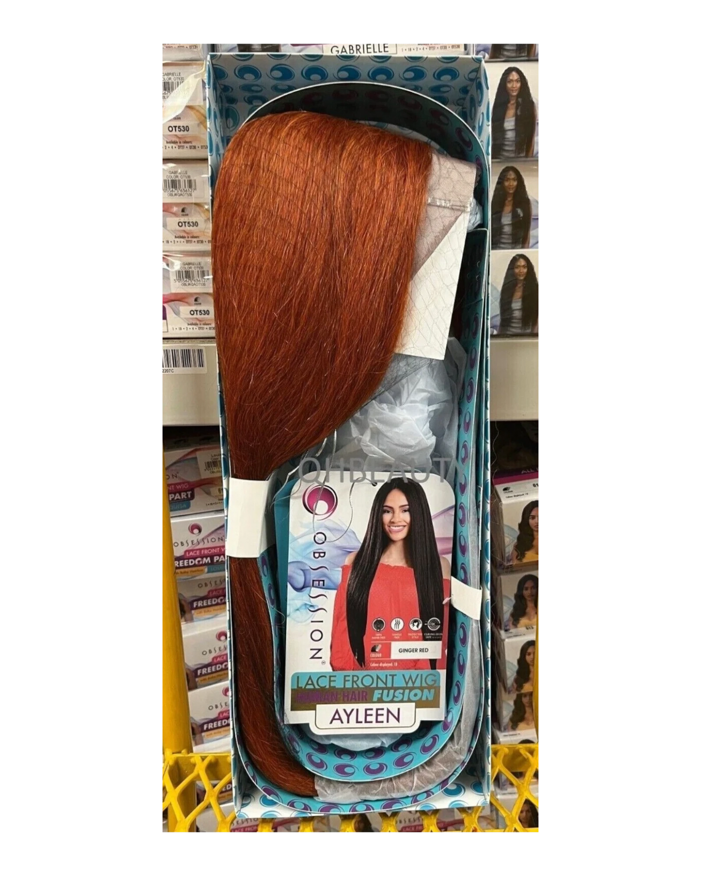 OBSESSION LACE FRONT HUMAN HAIR FUSION NATURAL TEXTURE & WAVE HAIR WIG - AYLEEN