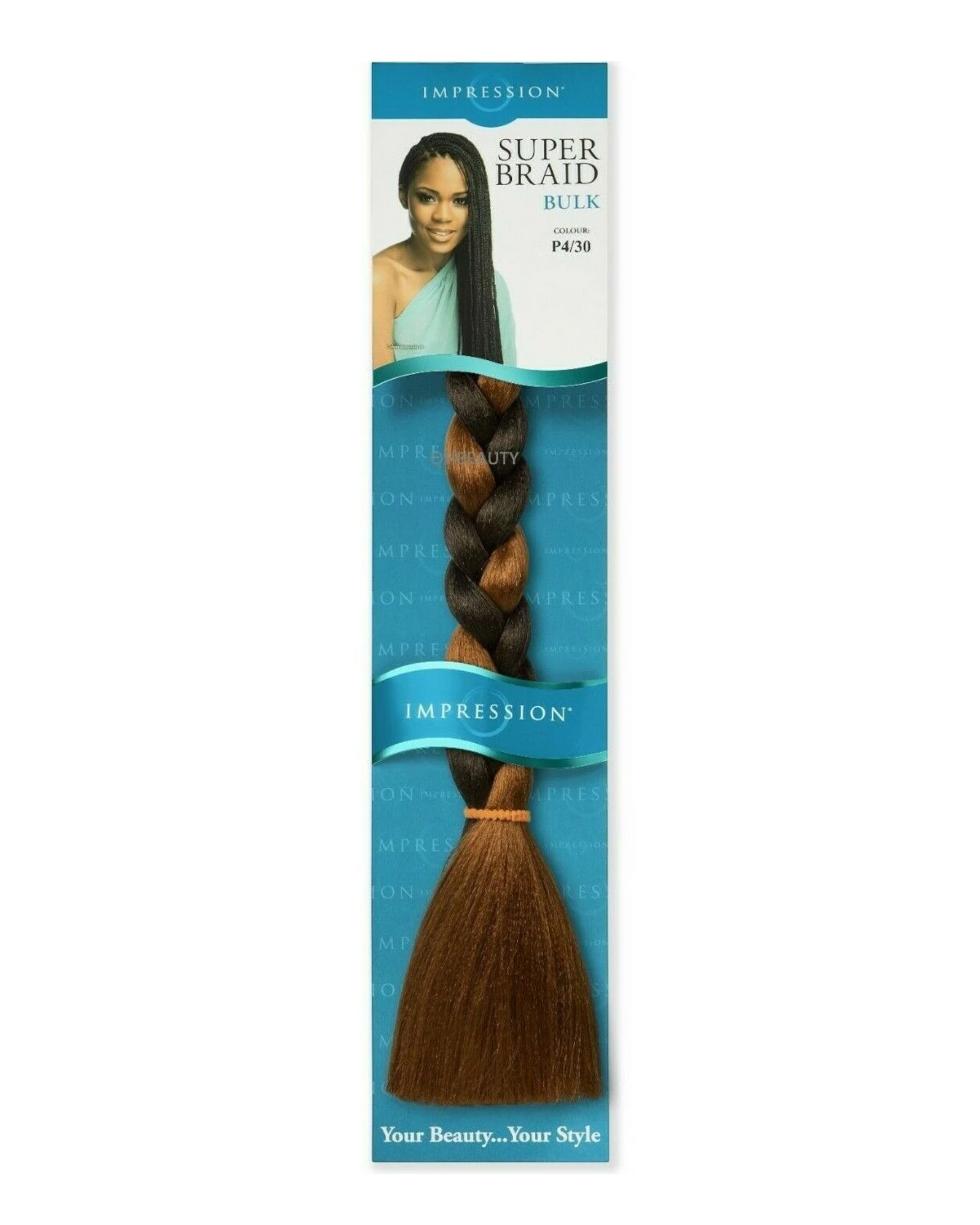 Impression Synthetic Natural Long Ultra Crochet Hair Extensions Super Braid 86"