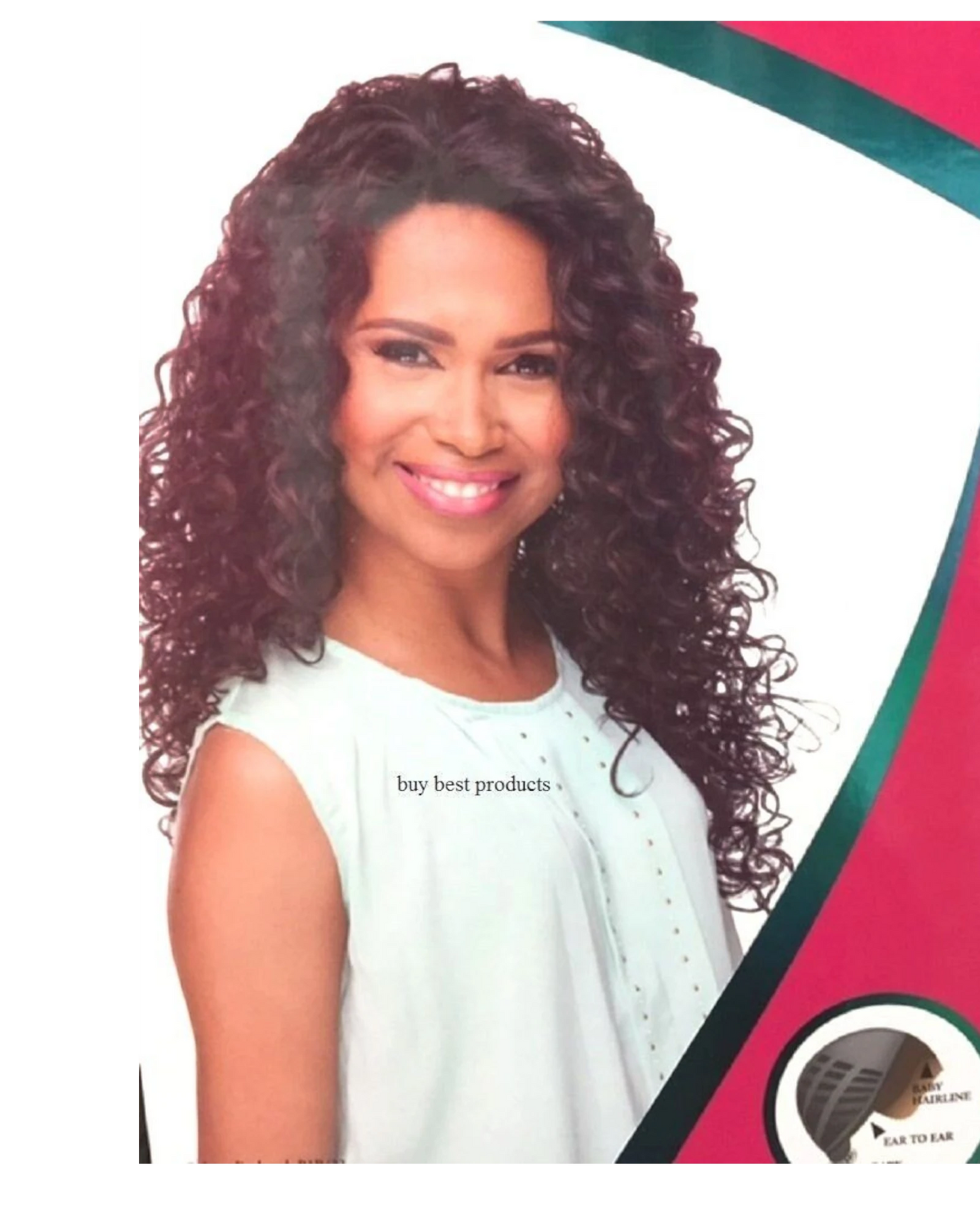 Impression Synthetic Natural Hair Line Long Curly Lace L Part Hair Wig - Emma