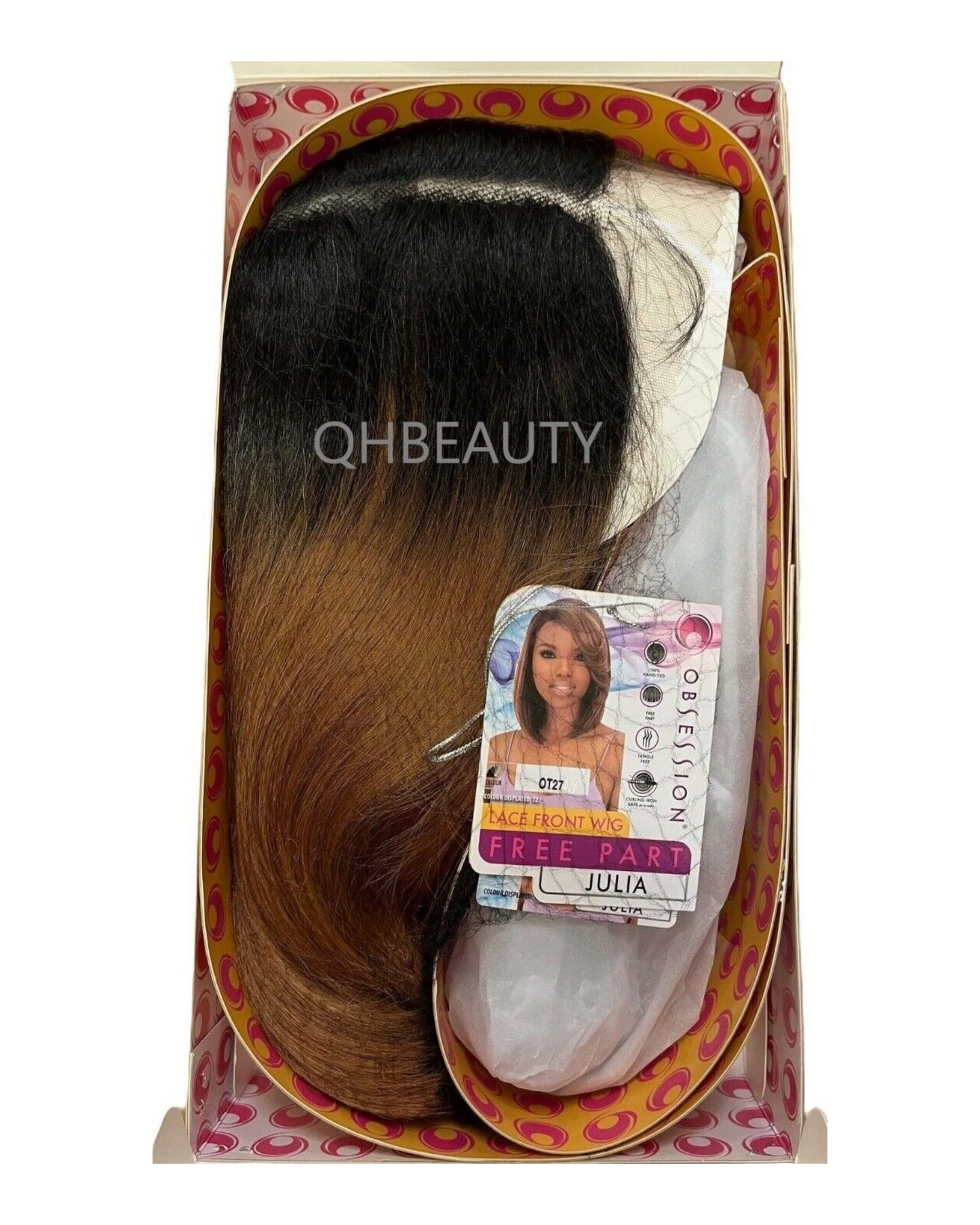 Obsession Synthetic Bob Lace Front Free Part 100% Hand Tied Hair Wig - JULIA