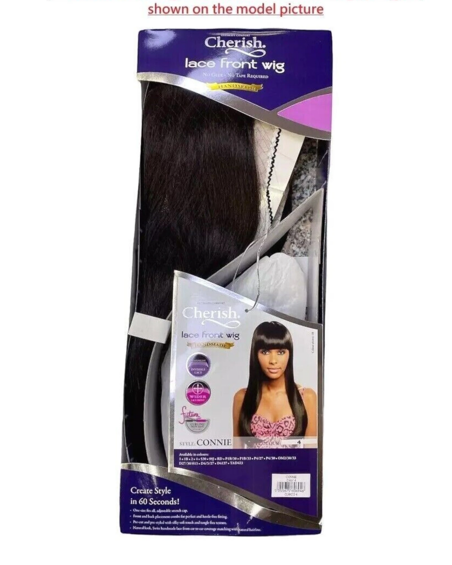 Cherish Synthetic Handmade Straight Invisible Wider Lace Front Hair Wig - CONNIE