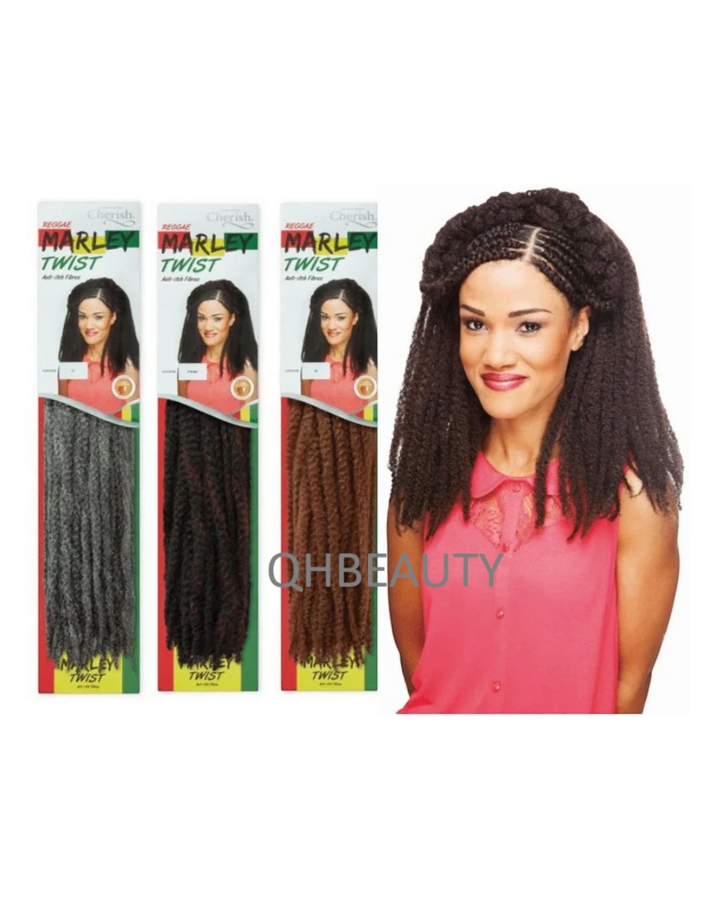 Cherish Synthetic Afro Kinky Cuban Anti itch Hair Extension  Marley Twist Braid