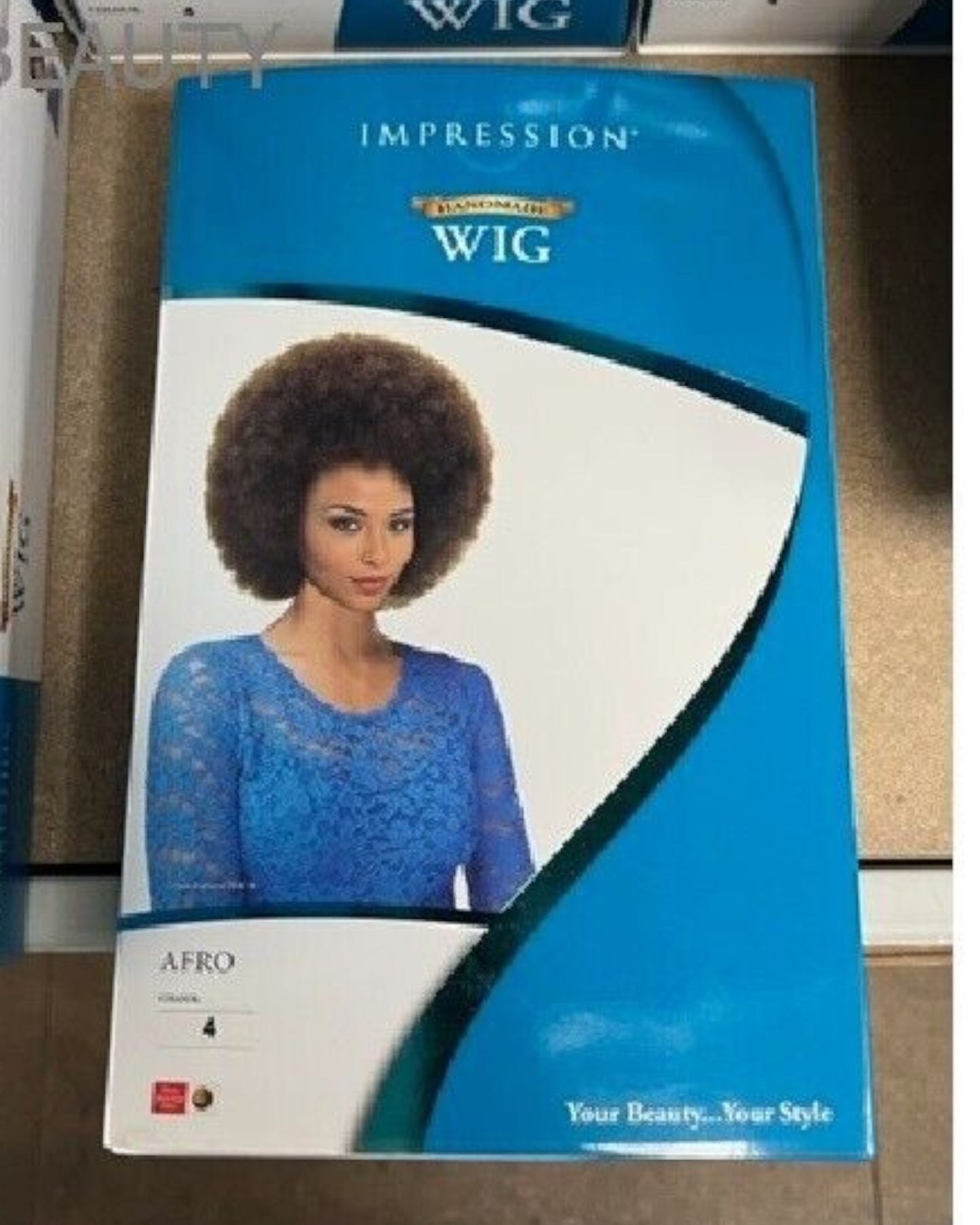 Impression Synthetic Hand Made Cuban Afro Curl Style Hair Wig - AFRO