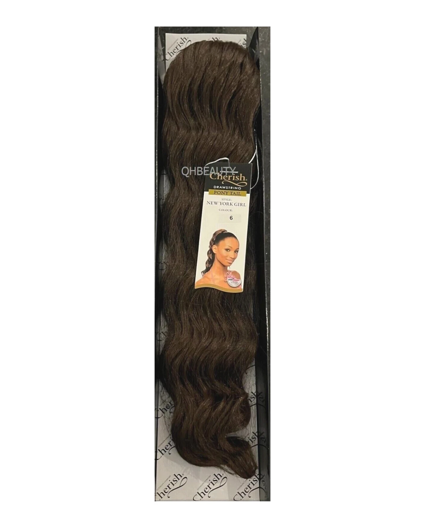 Cherish Synthetic Drawstring Long Curly Hair Extension Ponytail - New York Girl