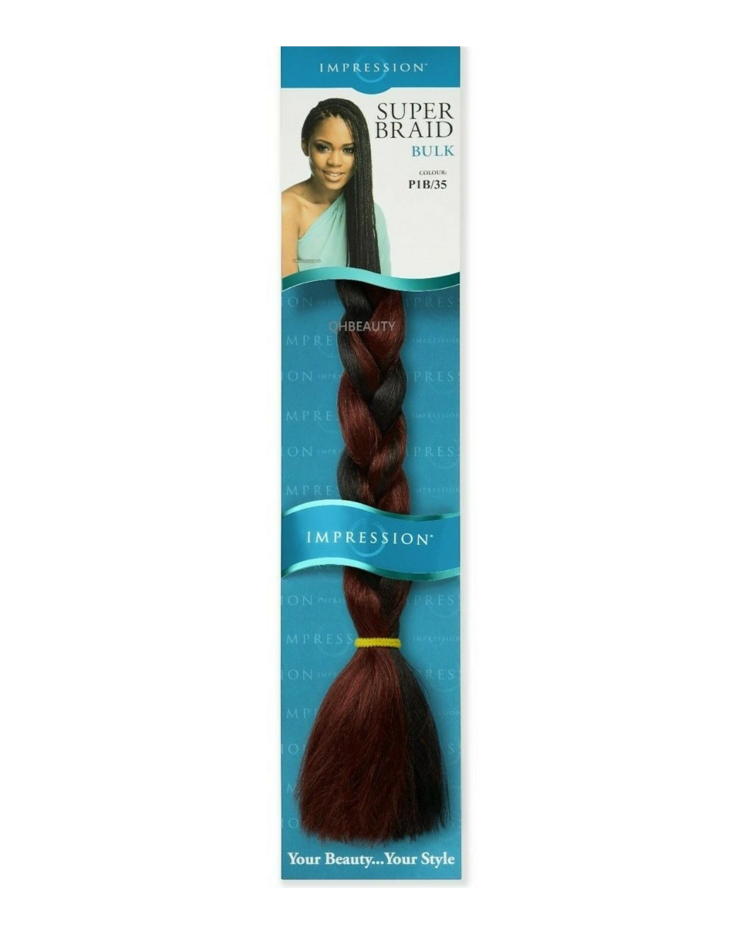 Impression Synthetic Natural Long Ultra Crochet Hair Extensions Super Braid 86"