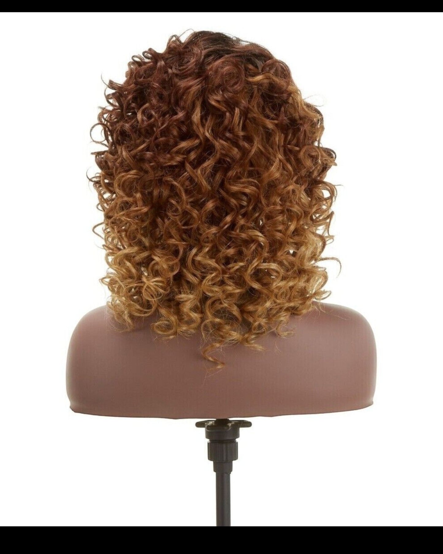 Impression Synthetic Hand Made Invisible L Part Curly Hair Lace Wig - MIA