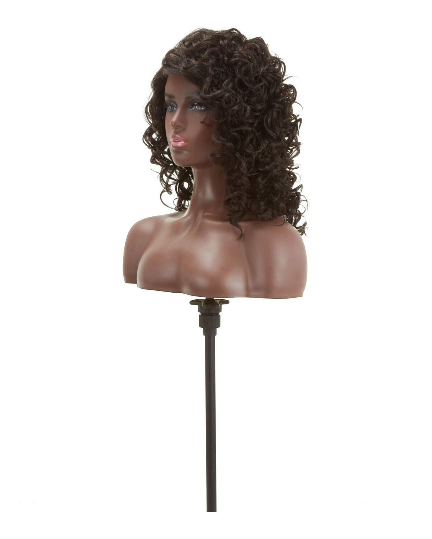 Impression Synthetic Hand Made Invisible L Part Curly Hair Lace Wig - MIA