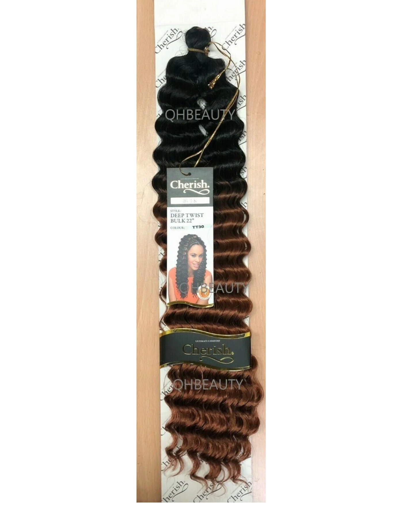 CHERISH SYNTHETIC BULK CROCHET CURLY HAIR EXTENSION BRAIDS - DEEP TWIST 22 INCH