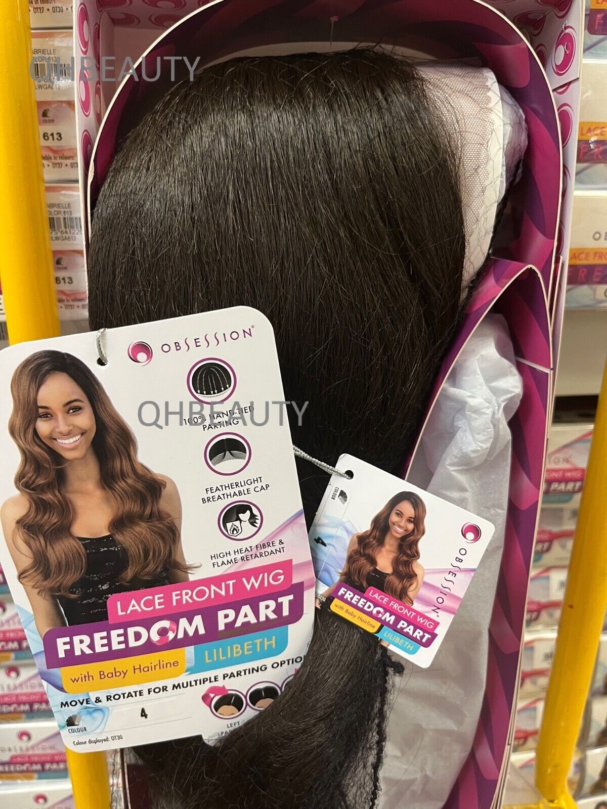 Obsession Synthetic Lace Front Free Part Hand Tied Curly Hair Wig - LILIBETH