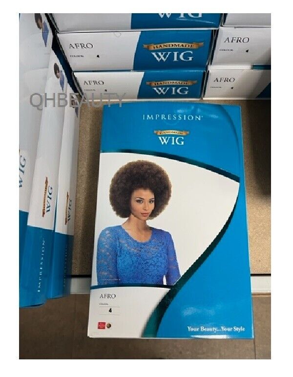 Impression Synthetic Hand Made Cuban Afro Curl Style Hair Wig - AFRO