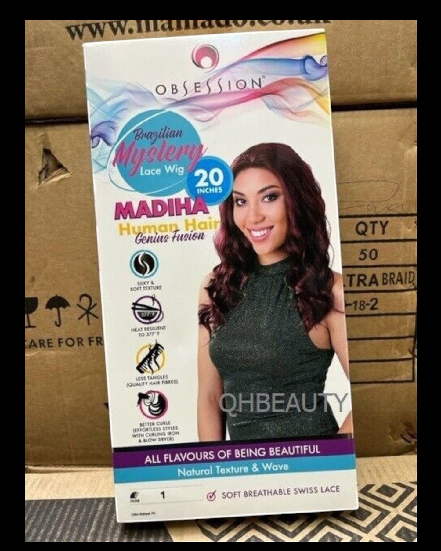 OBSESSION BRAZILIAN MYSTERY GENIUS FUSION HUMAN HAIR SWISS LACE WIG - MADIHA 20