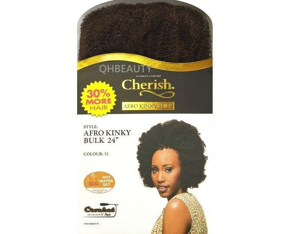 CHERISH SYNTHETIC BULK BRAIDING CROCHET NEW HAIR EXTENSIONS - AFRO KINKY 24 INCH