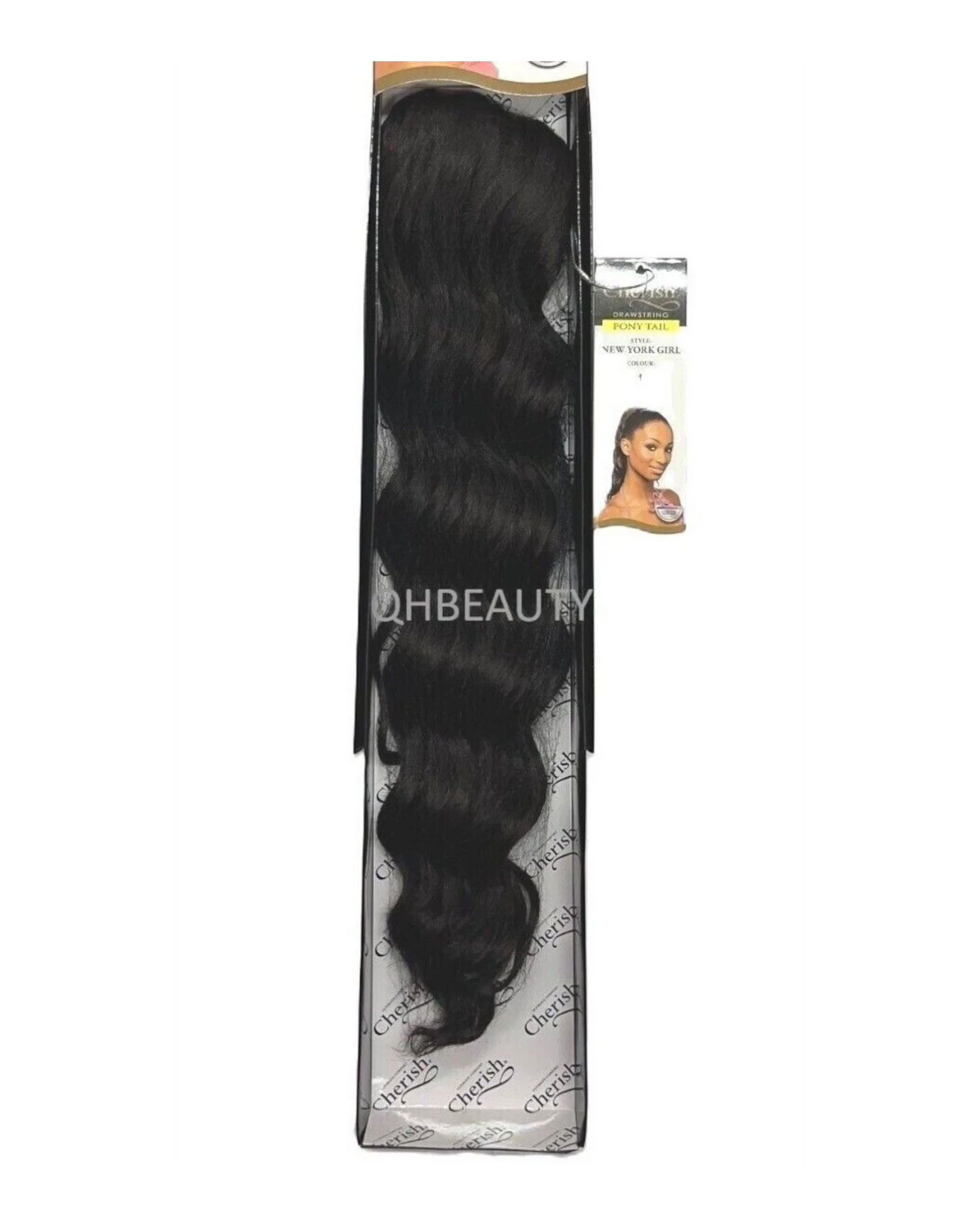 Cherish Synthetic Drawstring Long Curly Hair Extension Ponytail - New York Girl