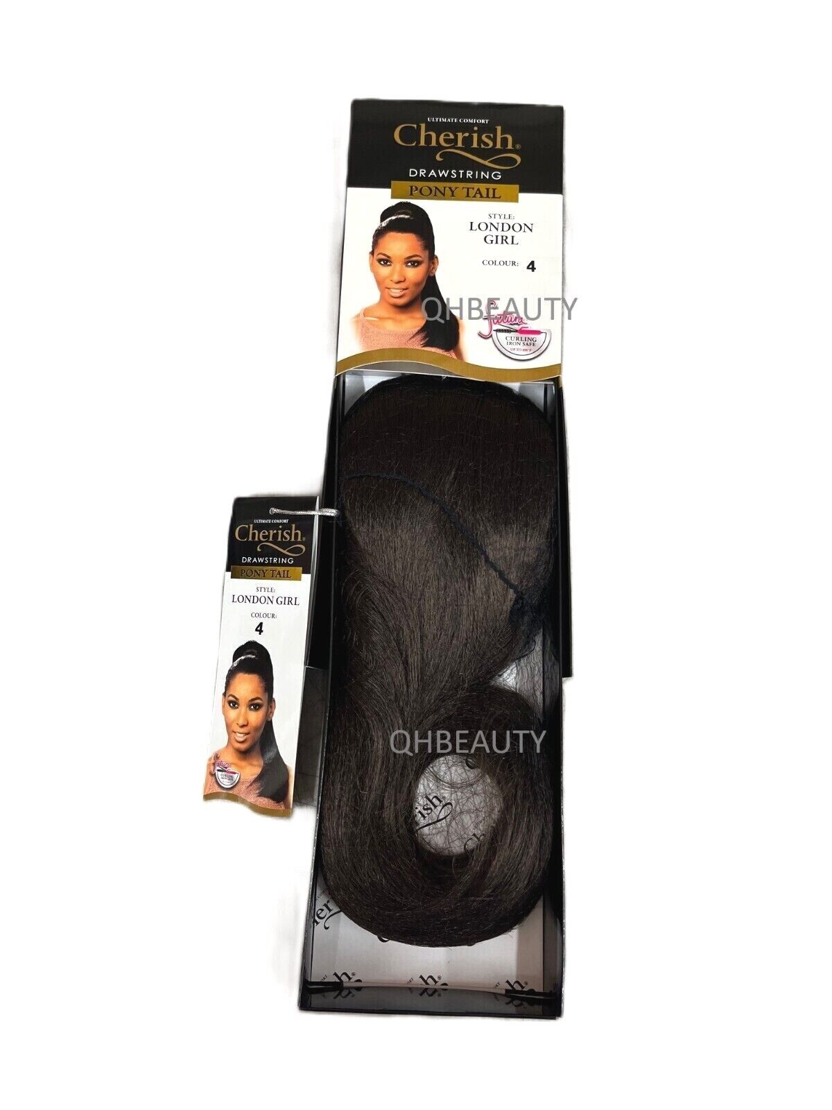 Cherish Synthetic Drawstring Long Straight Ponytail Hair Extension - LONDON GIRL