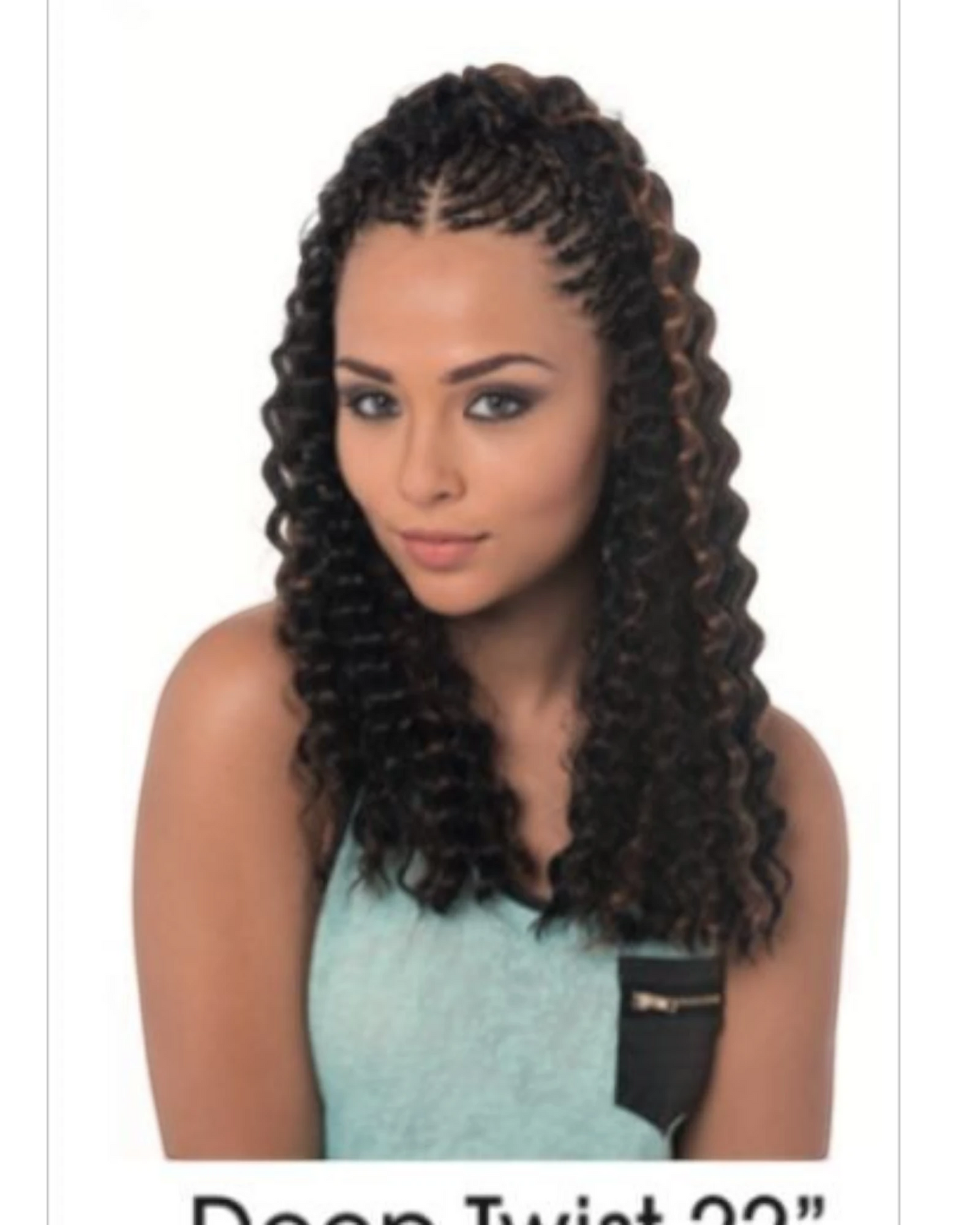 IMPRESSION SYNTHETIC CROCHET CURLY HAIR EXTENSION BRAIDS - DEEP TWIST BULK 22"
