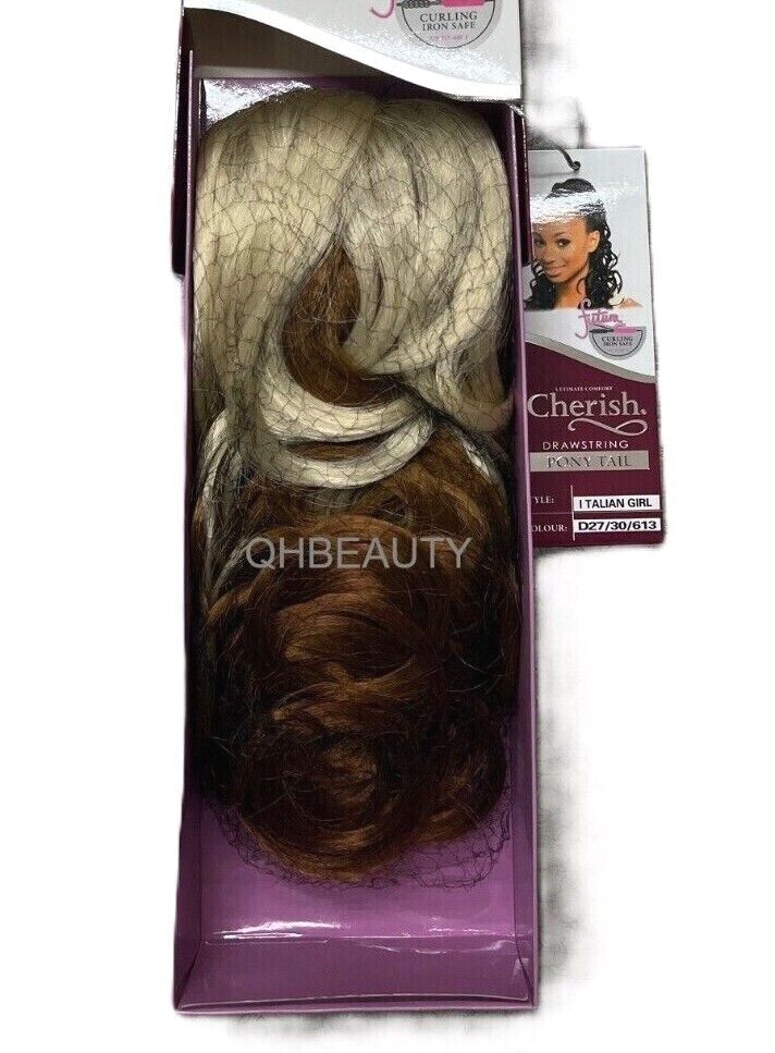 Cherish Synthetic Drawstring Long Curly Ponytail Hair Extension - ITALIAN GIRL