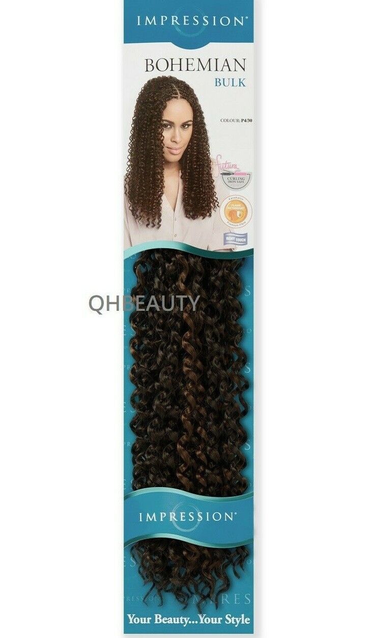 IMPRESSION SYNTHETIC CROCHET CURLY BRAID HAIR EXTENSION - BOHEMIAN 20 INCHS