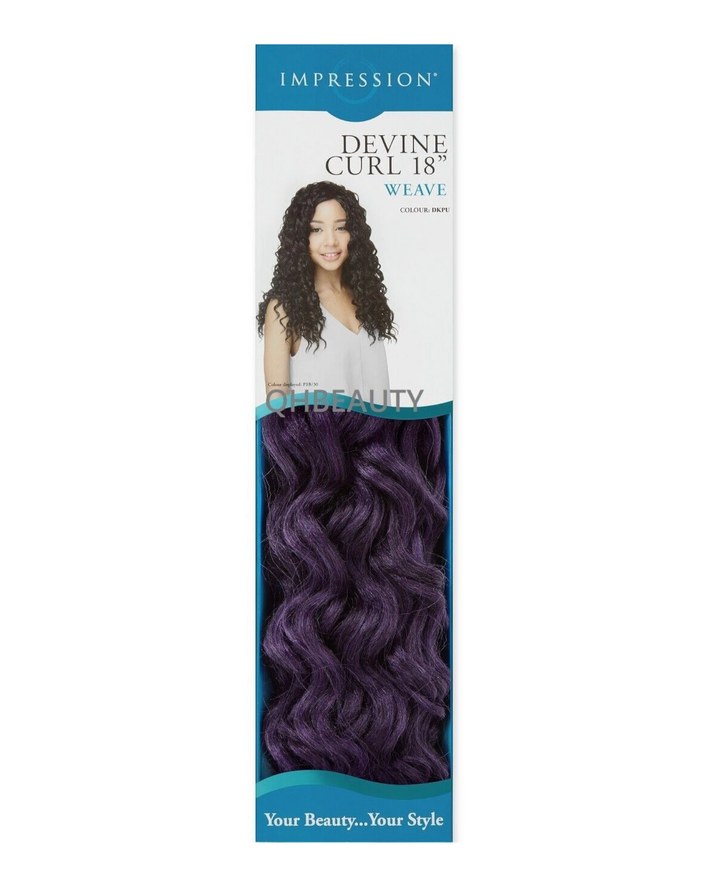IMPRESSION SYNTHETIC CURLY LONG HAIR EXTENSION WEAVE - DEVINE CURL 18 INCH