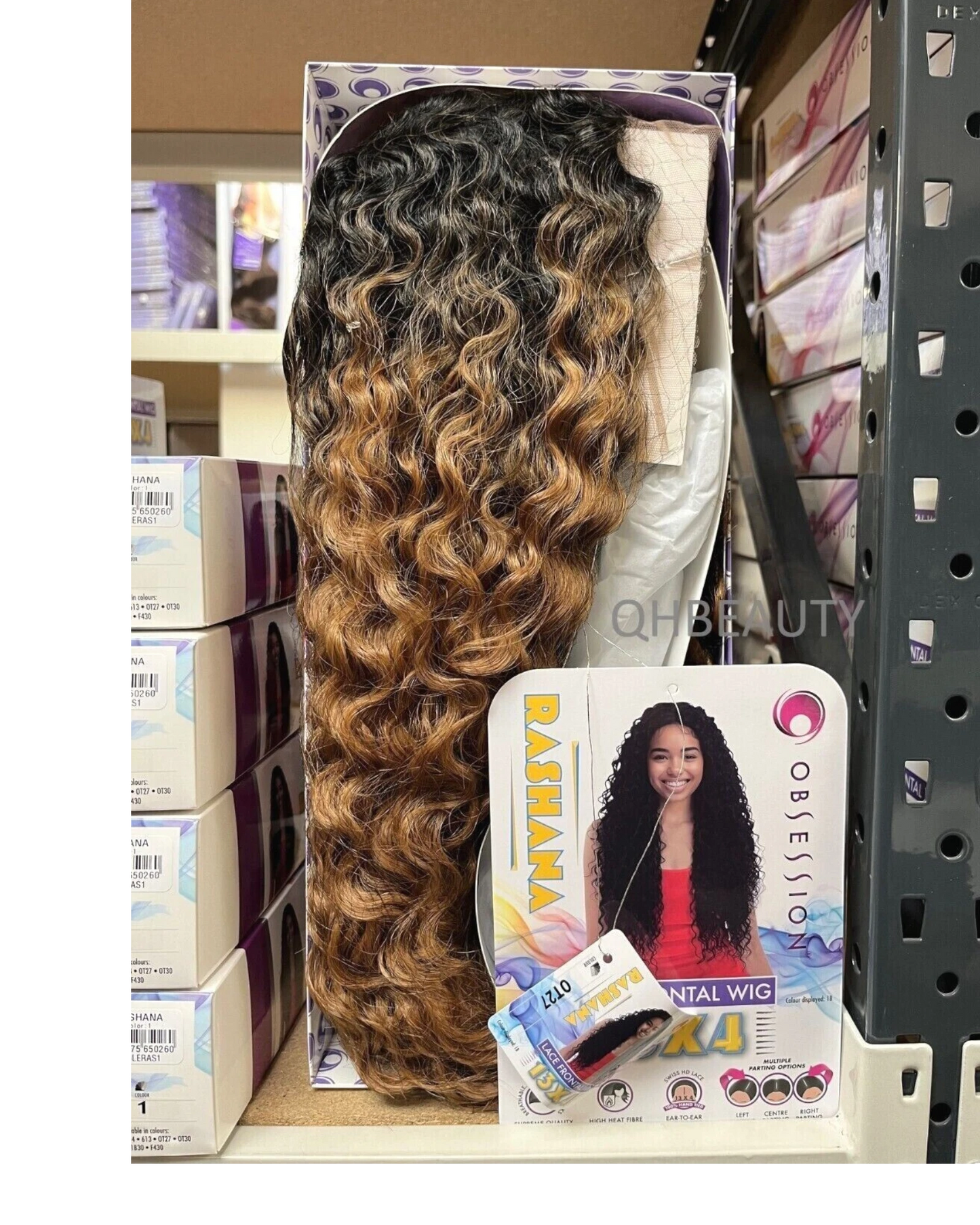 Obsession Synthetic Swiss HD 13x4 Lace Frontal Free Part Curly Hair Wig  RASHANA
