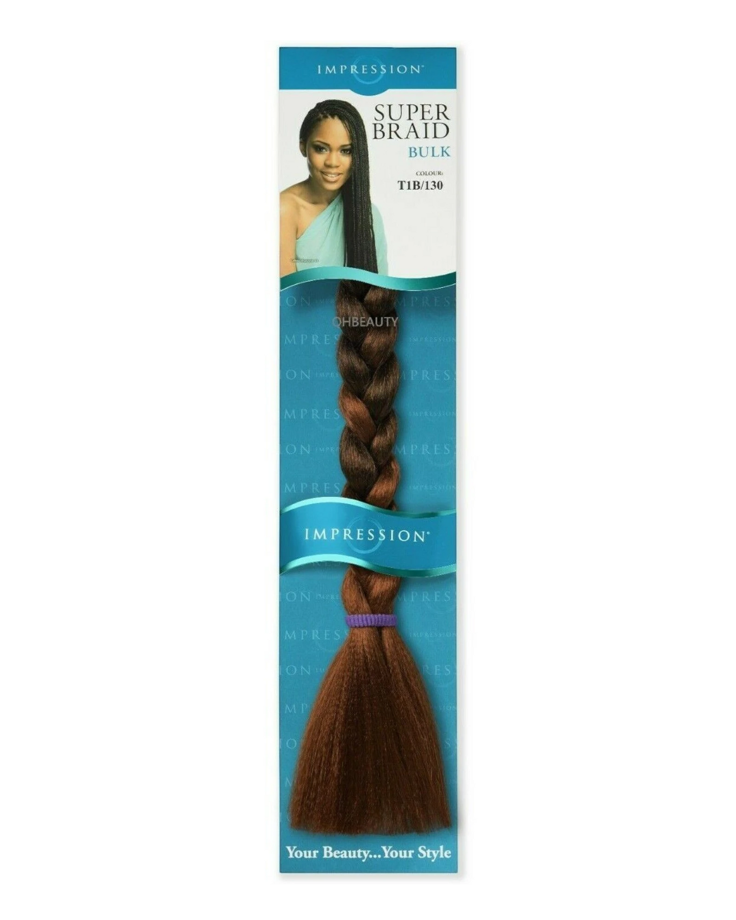 Impression Synthetic Natural Long Ultra Crochet Hair Extensions Super Braid 86"