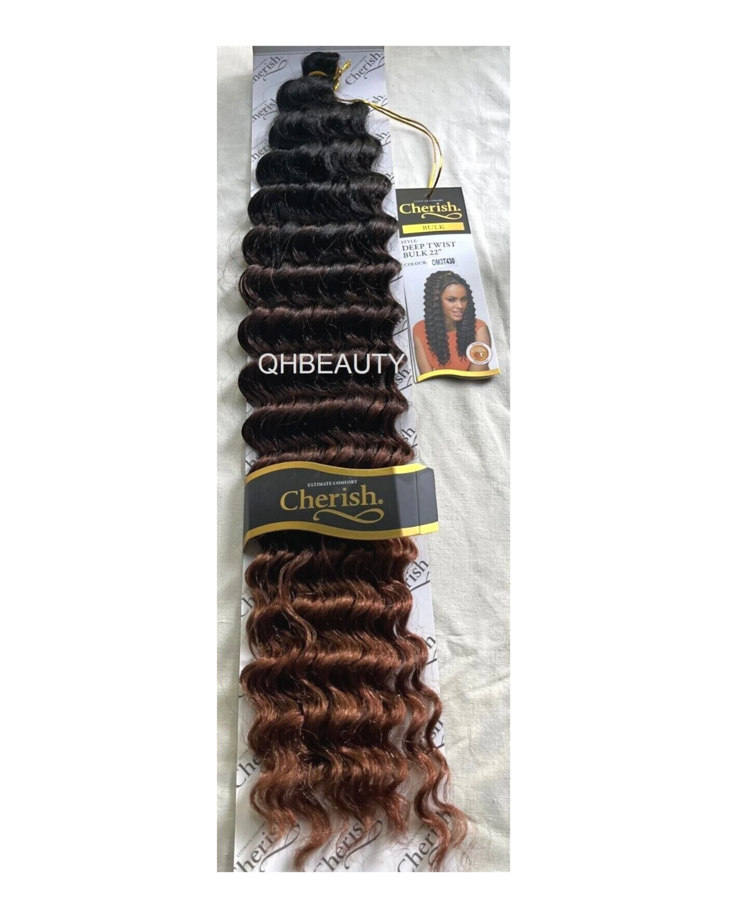 CHERISH SYNTHETIC BULK CROCHET CURLY HAIR EXTENSION BRAIDS - DEEP TWIST 22 INCH