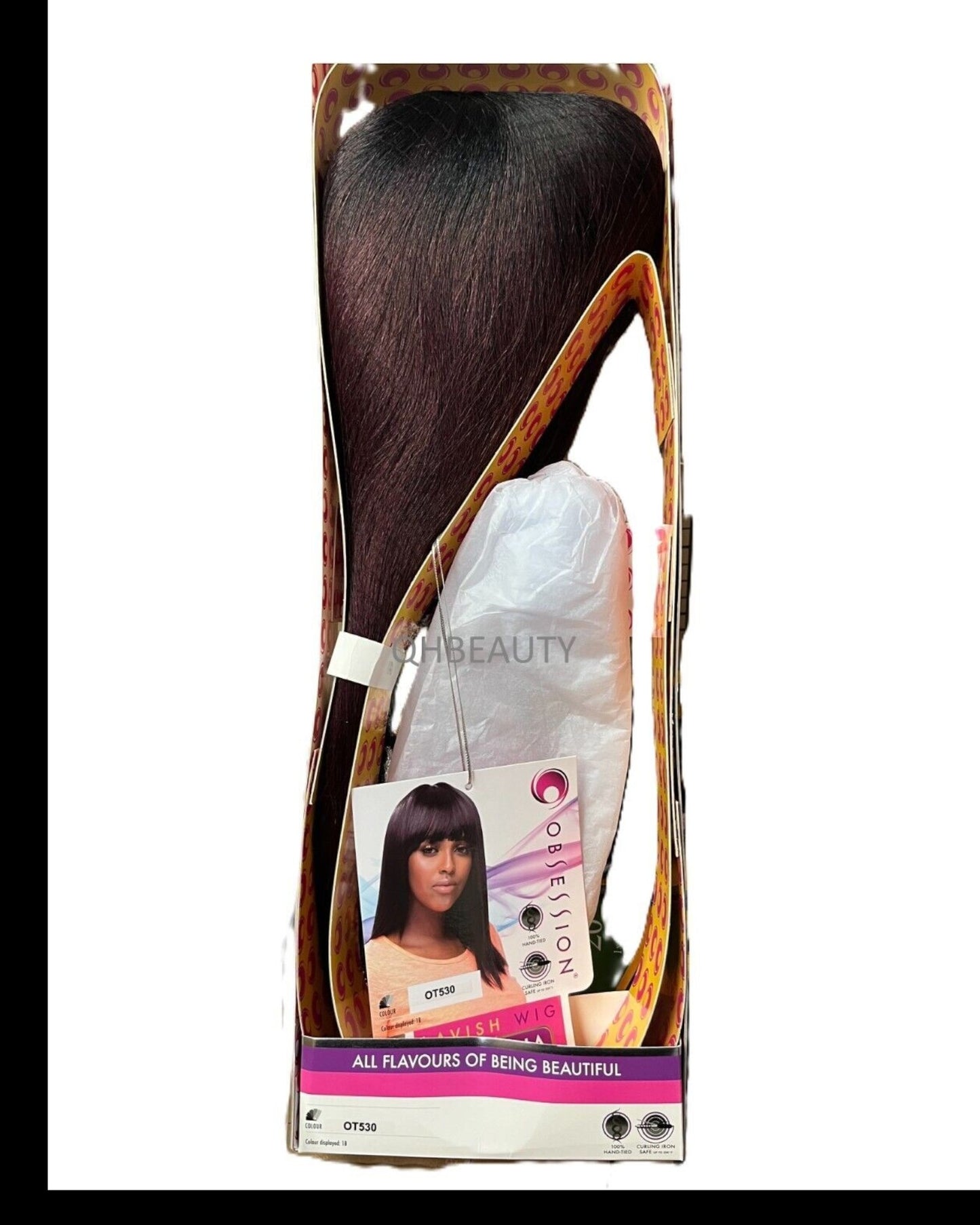 Obsession Synthetic Lavish Yaky Straight Bangs Hand Tied Hair Wig - MARTINA