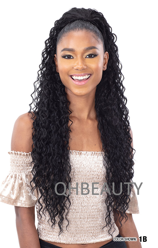 SNG Organique Synthetic Curly Drawstring Hair Ponytail - BEACH CURL 28 Inches