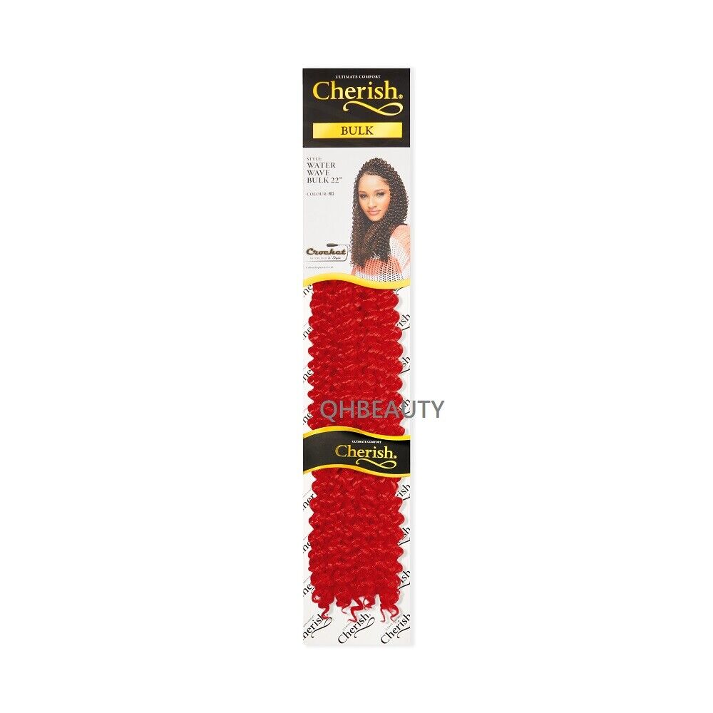 CHERISH SYNTHETIC BULK CROCHET BRAID TIGHT CURL HAIR EXTENSION - WATER WAVE 22"