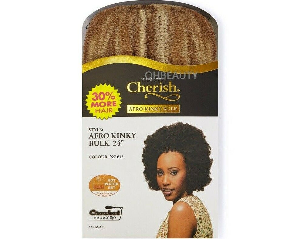 CHERISH SYNTHETIC BULK BRAIDING CROCHET NEW HAIR EXTENSIONS - AFRO KINKY 24 INCH