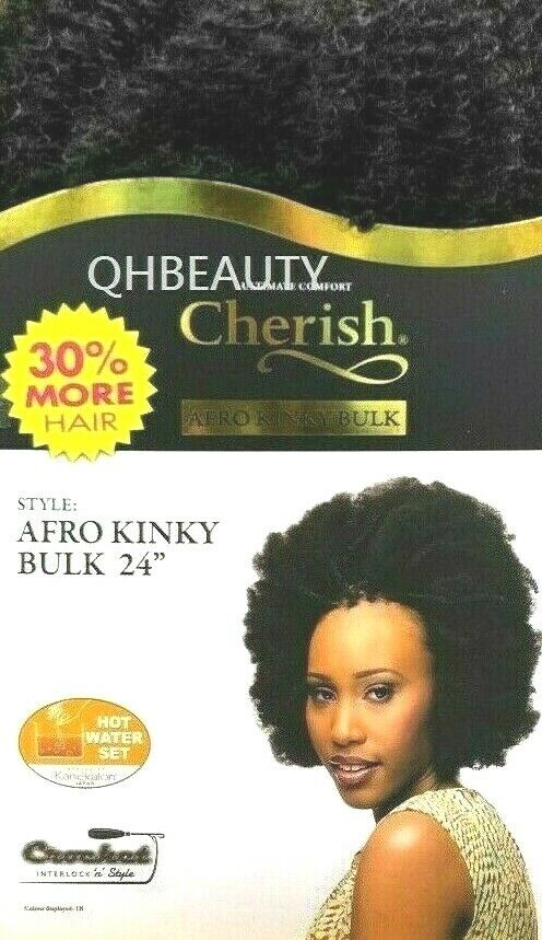 CHERISH SYNTHETIC BULK BRAIDING CROCHET NEW HAIR EXTENSIONS - AFRO KINKY 24 INCH