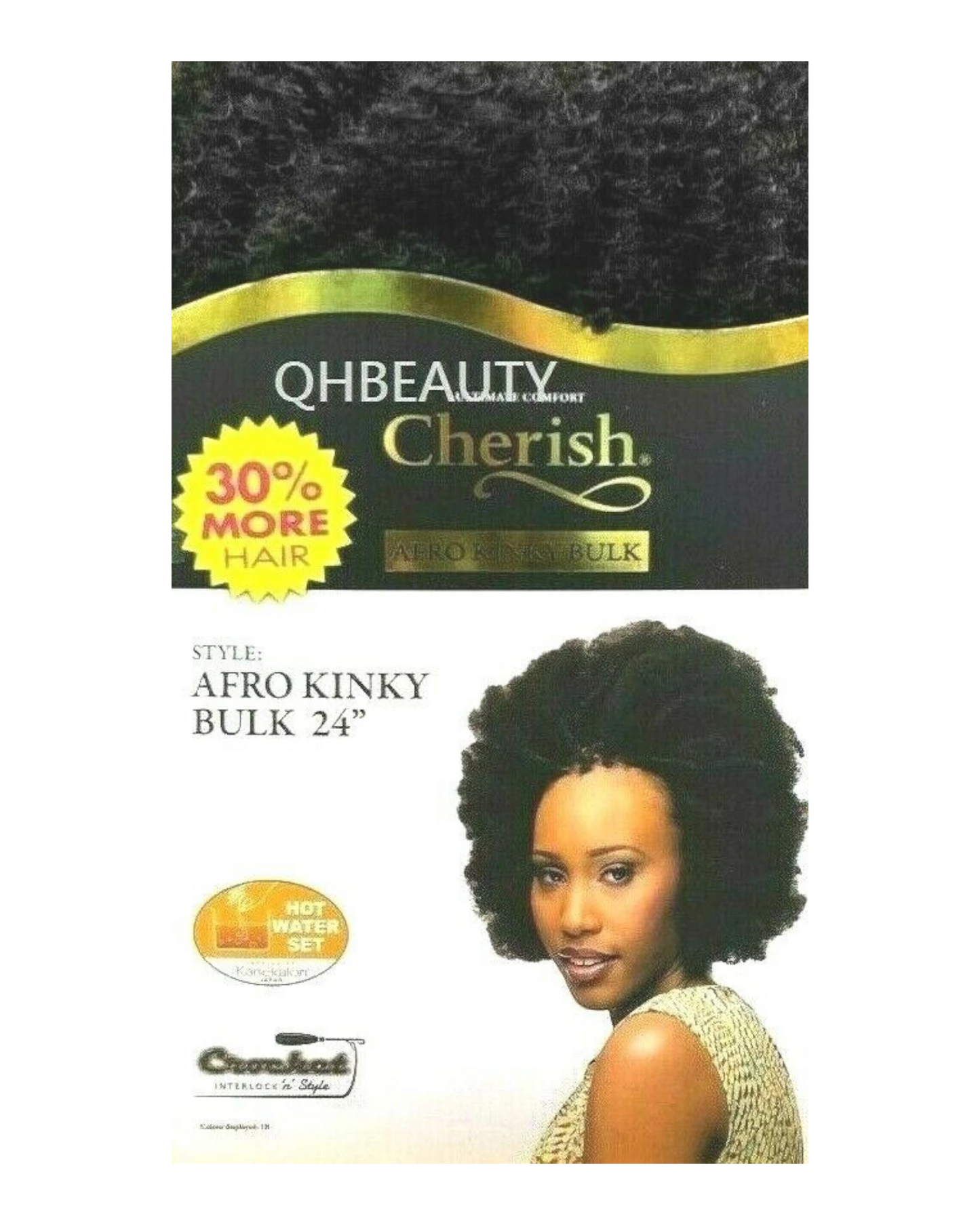 CHERISH SYNTHETIC BULK BRAIDING CROCHET NEW HAIR EXTENSIONS - AFRO KINKY 24 INCH