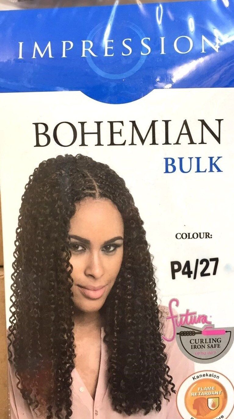 IMPRESSION SYNTHETIC CROCHET CURLY BRAID HAIR EXTENSION - BOHEMIAN 20 INCHS