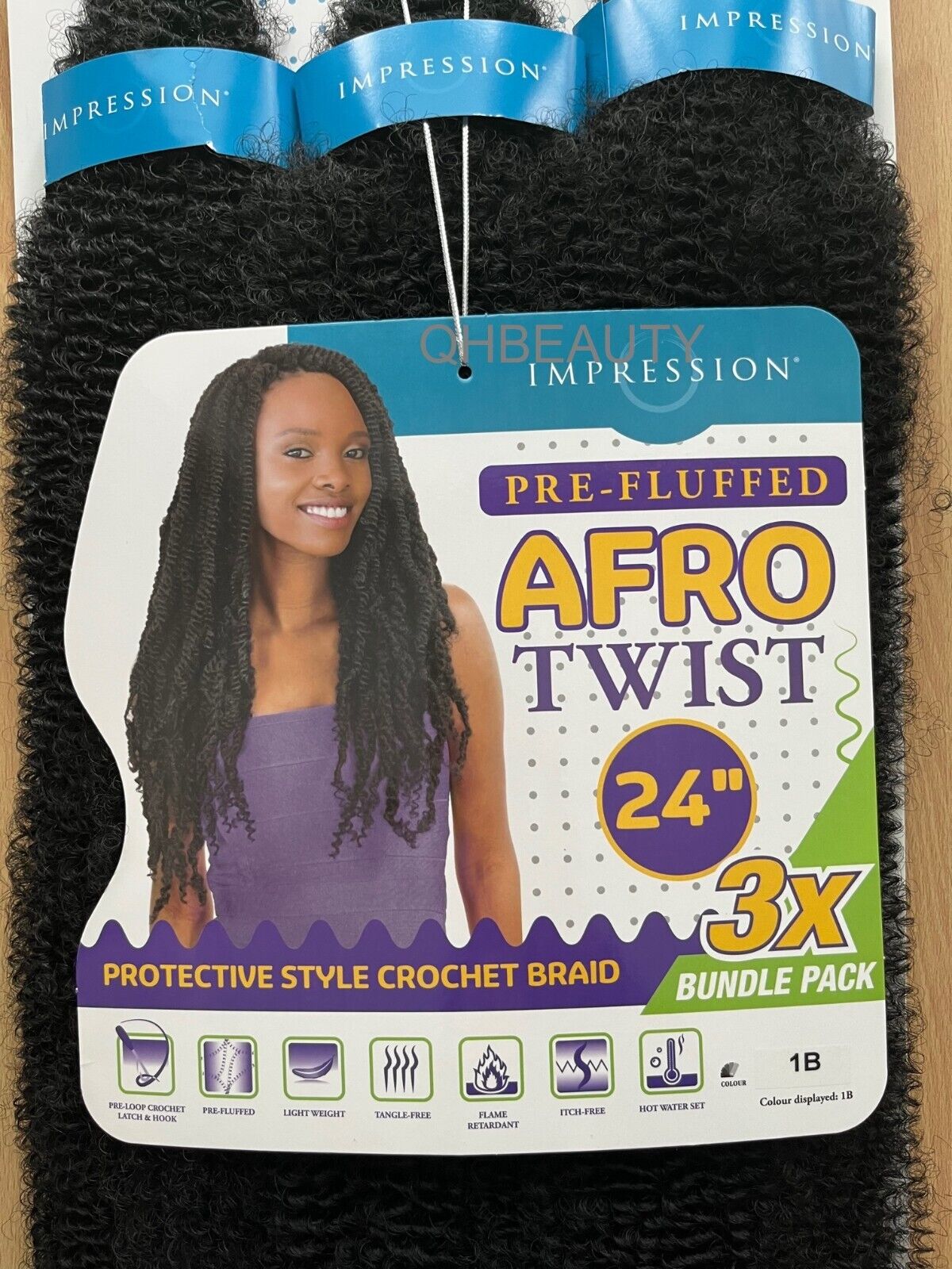 IMPRESSION SYNTHETIC CUBAN BRAIDING HAIR EXTENSION PRE FLUFFED - AFRO TWIST 24''