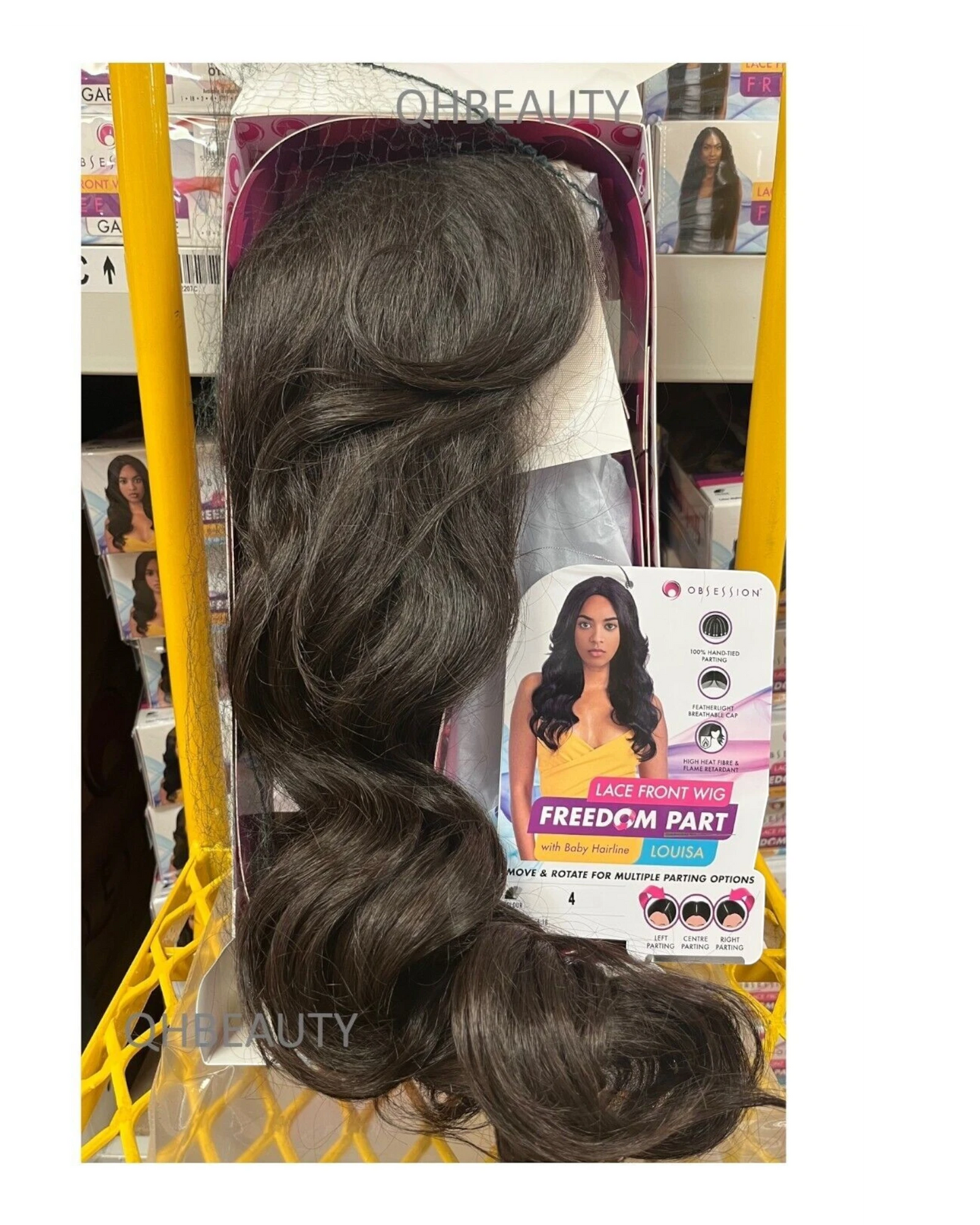 Obsession Synthetic Lace Front Free Part Hand Tied Curly Hair Wig - LOUISA