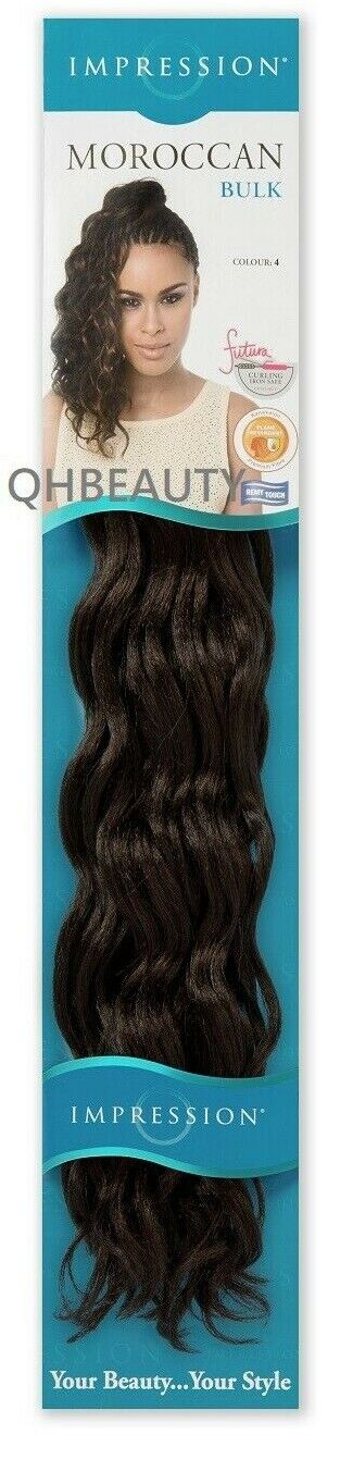 IMPRESSION SYNTHETIC CURLY CROCHET HAIR EXTENSION BRAIDS - MOROCCAN BULK 20 INCH