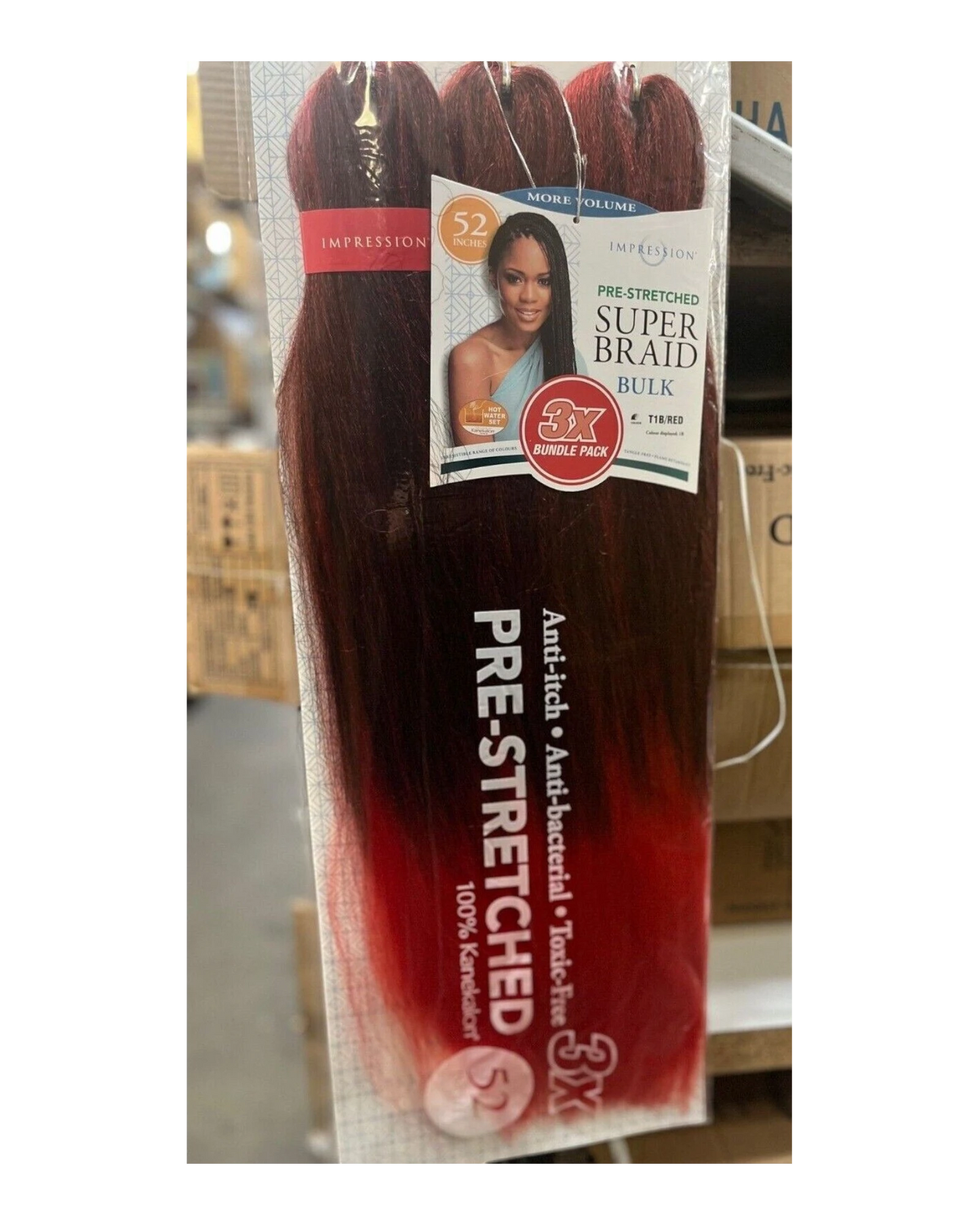 Impression Synthetic 3 X Bundle Pack Crochet Hair Extensions - Super Braid 52 "