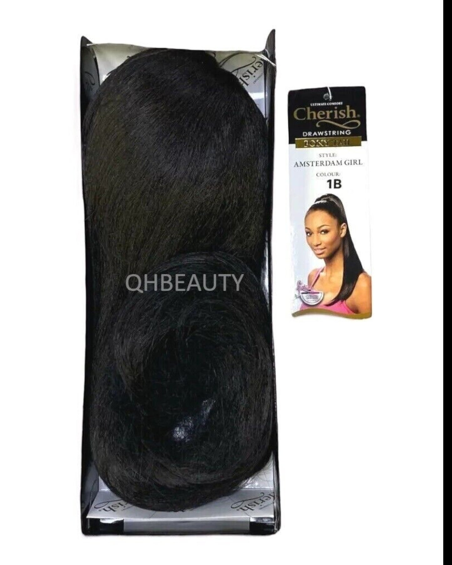 Cherish Synthetic Straight Drawstring Long Natural Ponytail - Amsterdam Girl
