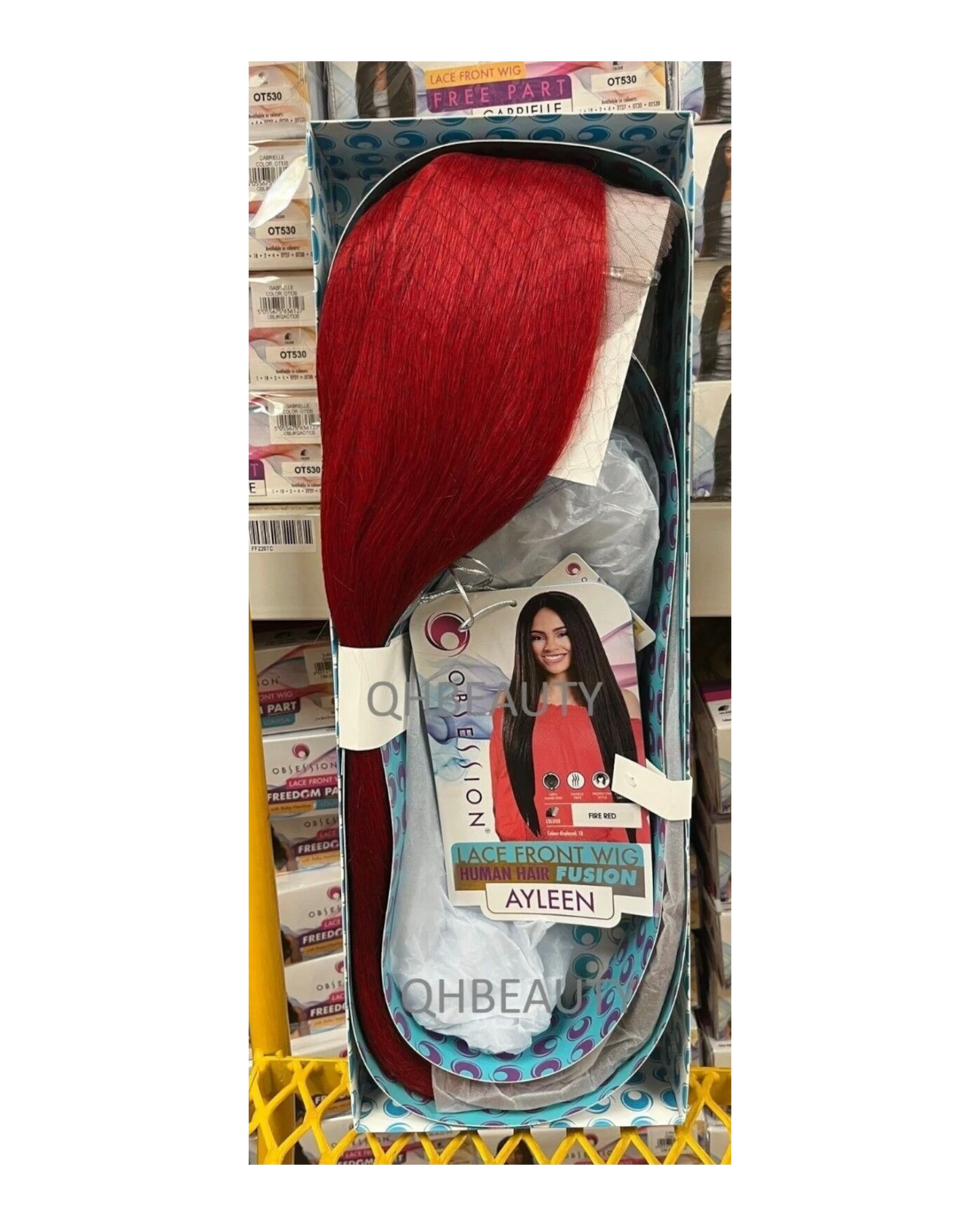 OBSESSION LACE FRONT HUMAN HAIR FUSION NATURAL TEXTURE & WAVE HAIR WIG - AYLEEN
