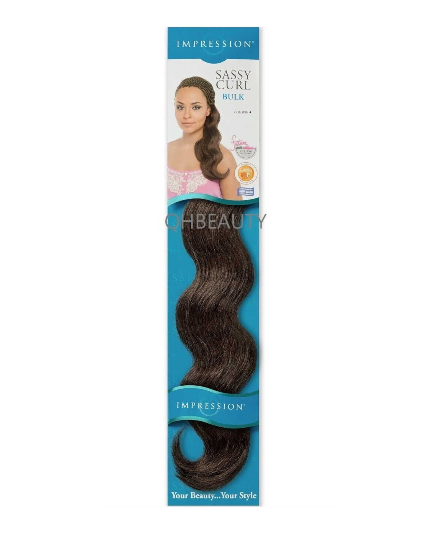 IMPRESSION SYNTHETIC HAIR EXTENSION BRAIDS SASSY CURL BULK 20"