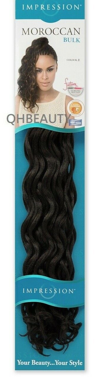 IMPRESSION SYNTHETIC CURLY CROCHET HAIR EXTENSION BRAIDS - MOROCCAN BULK 20 INCH