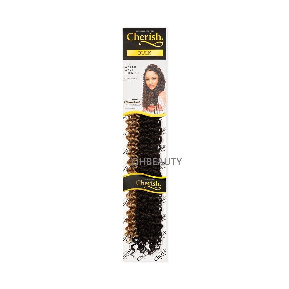CHERISH SYNTHETIC BULK CROCHET BRAID TIGHT CURL HAIR EXTENSION - WATER WAVE 22"