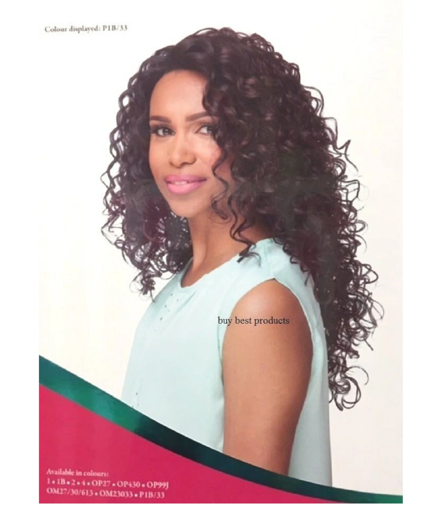 Impression Synthetic Natural Hair Line Long Curly Lace L Part Hair Wig - Emma