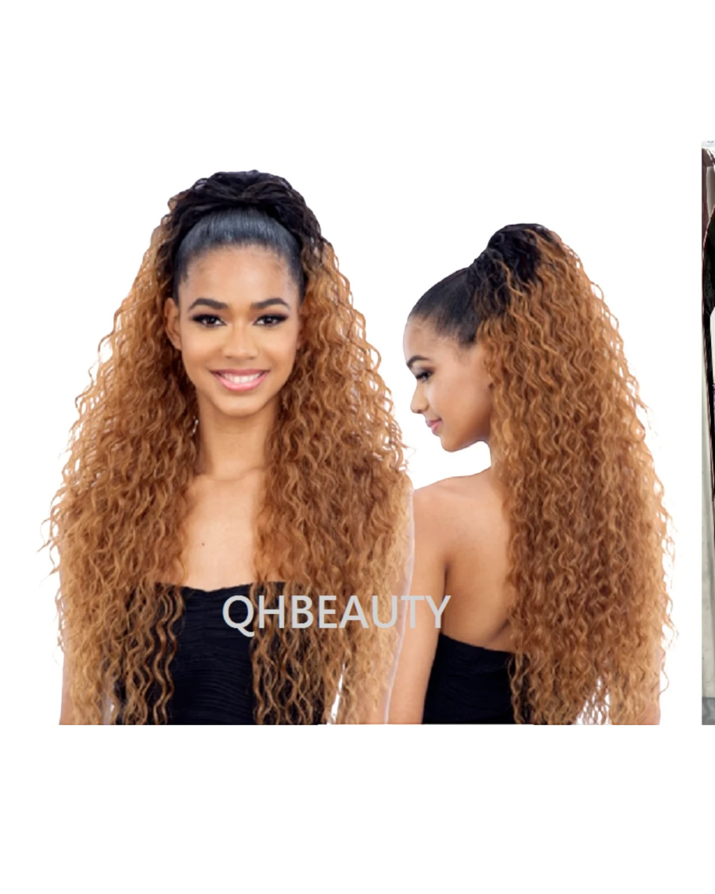 OBSESSION SYNTHETIC DRAWSTRING CURLY LONG HAIR PONYTAIL - BLOOM GIRL 30 INCH