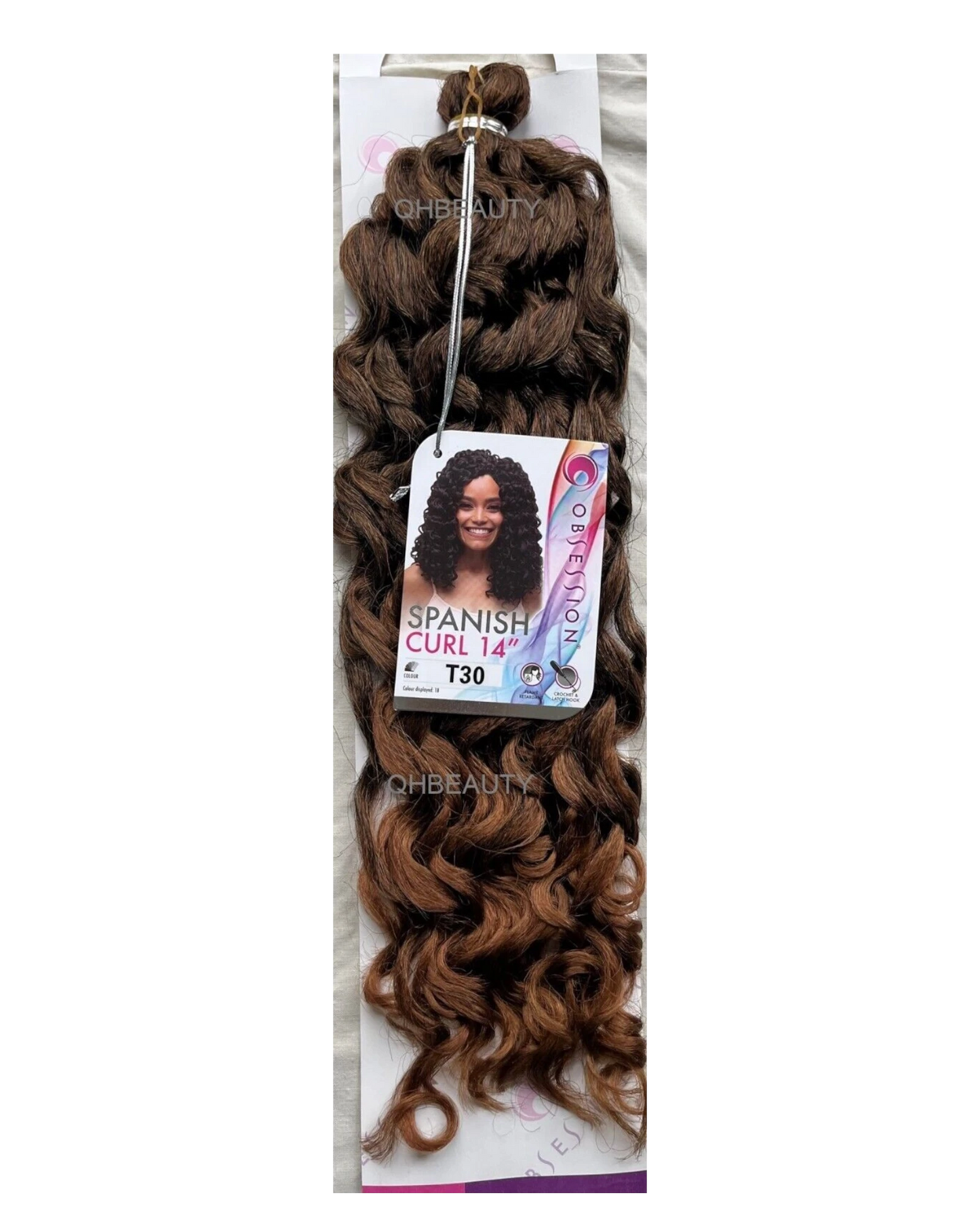 Obsession Synthetic Crochet Braid Curly Hair Extension - Spanish Curl 14 INCH