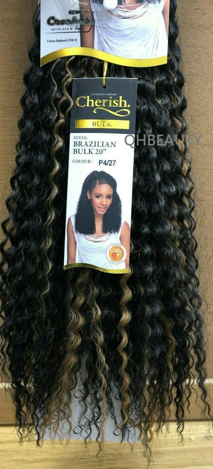 Cherish Synthetic Crochet Braid Curly Hair Extension Style - Brazilian Bulk 20"