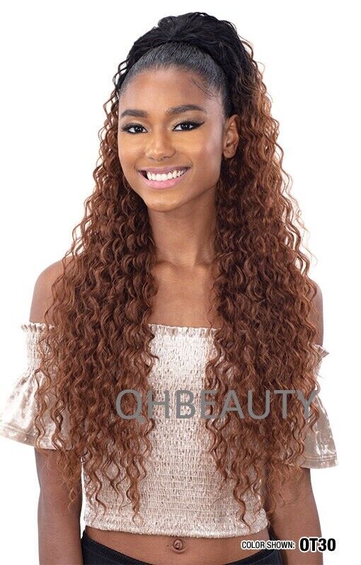 SNG Organique Synthetic Curly Drawstring Hair Ponytail - BEACH CURL 28 Inches