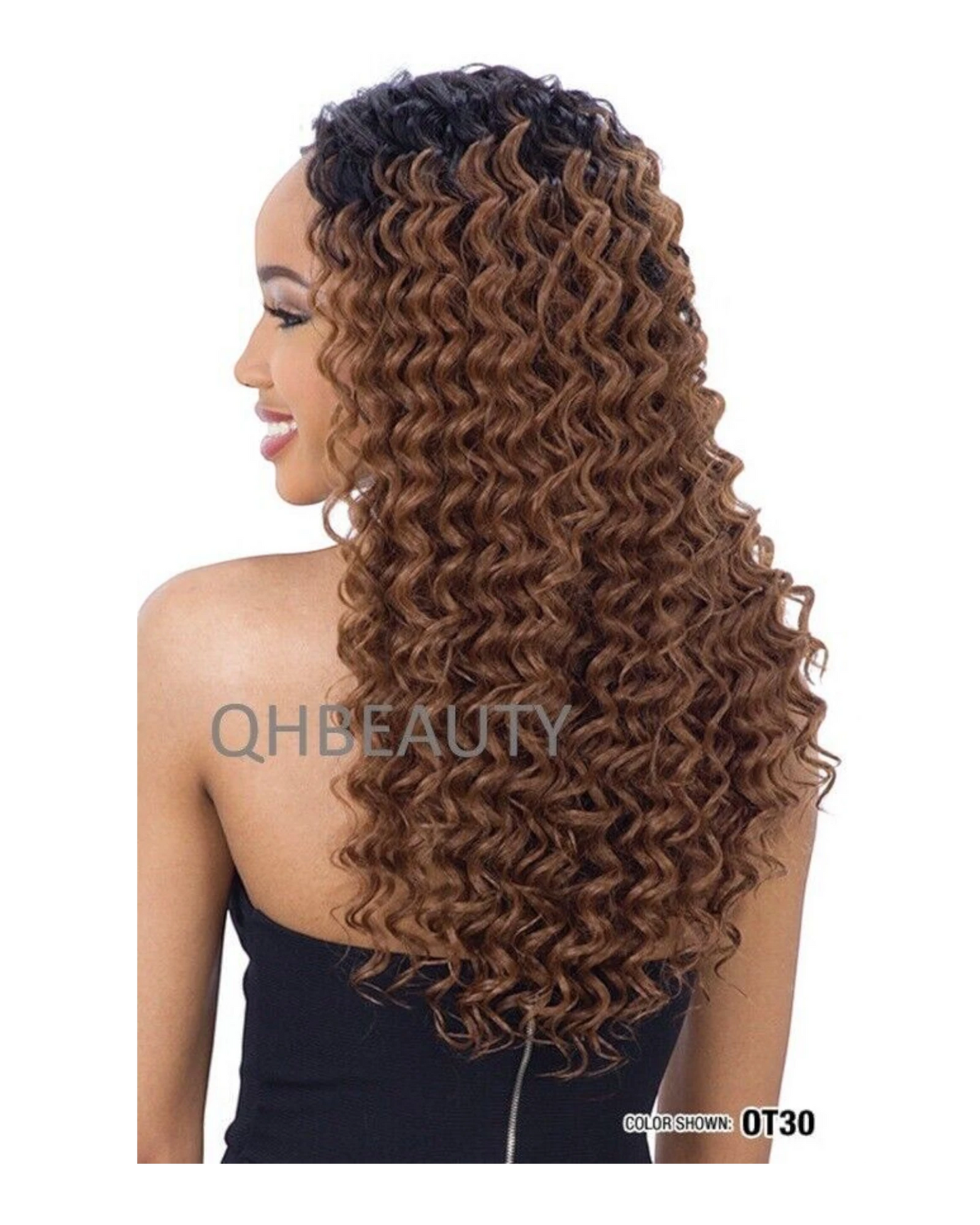 NaturALL SYNTHETIC CURLY HAIR EXTENSION 4 PCS WEAVE - DEEP CURL 18/20/22 INCHES